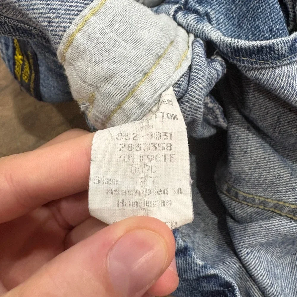 Vintage Y2K OshKosh B'gosh Overalls Kids 3T Blue Denim Vestbak Carpenter Bibs